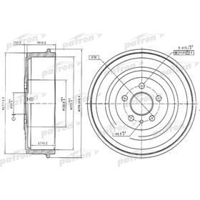 

Барабан тормозной Patron PDR1223
