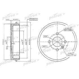 

Барабан тормозной Patron PDR1247