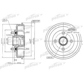 

Барабан тормозной Patron PDR1584