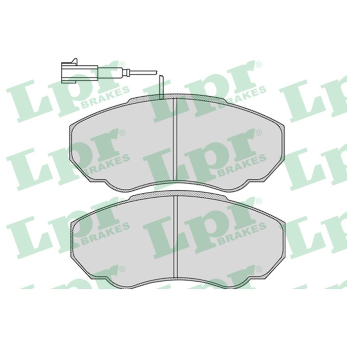 Колодки тормозные дисковые, комплект LPR 05P966