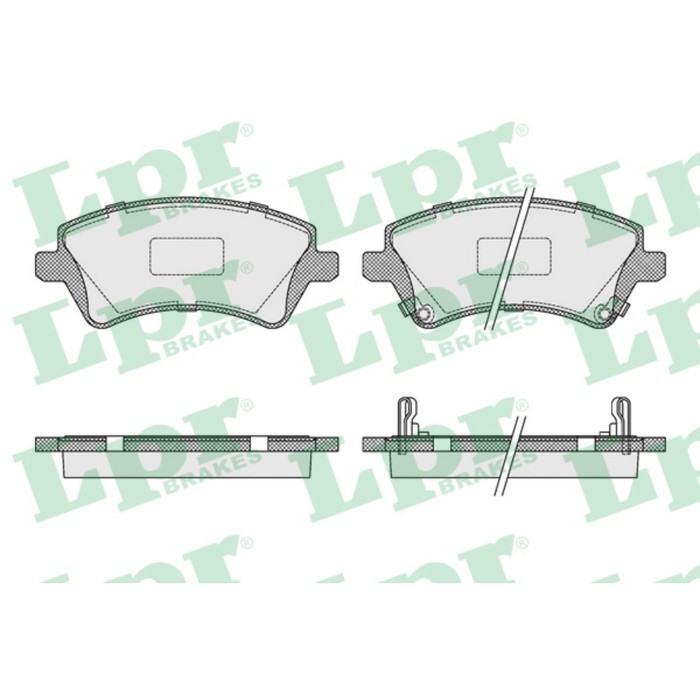 Колодки тормозные дисковые, комплект LPR 05P1002
