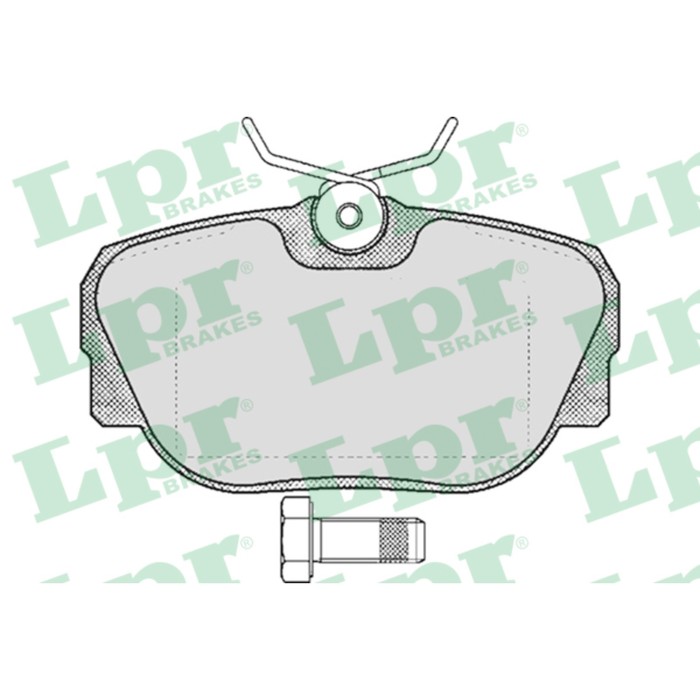 Колодки тормозные дисковые, комплект LPR 05P319