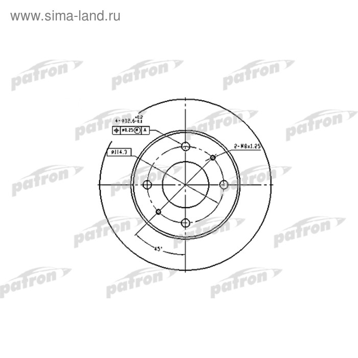 фото Диск тормозной patron pbd1443