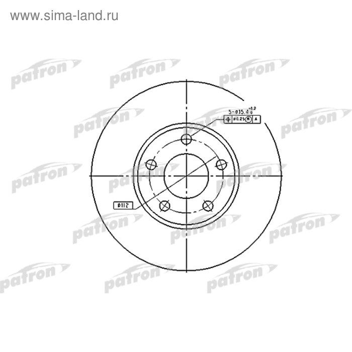 фото Диск тормозной patron pbd2652