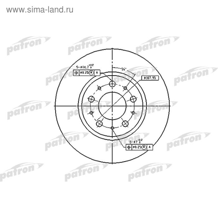 фото Диск тормозной patron pbd2671