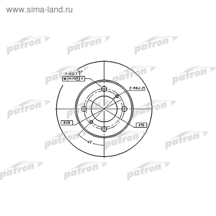 фото Диск тормозной patron pbd4022