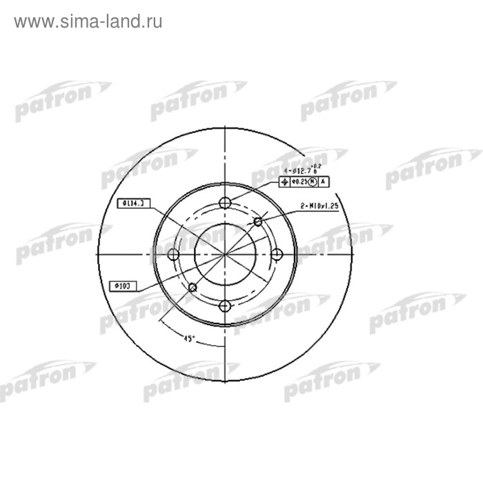 фото Диск тормозной patron pbd4169