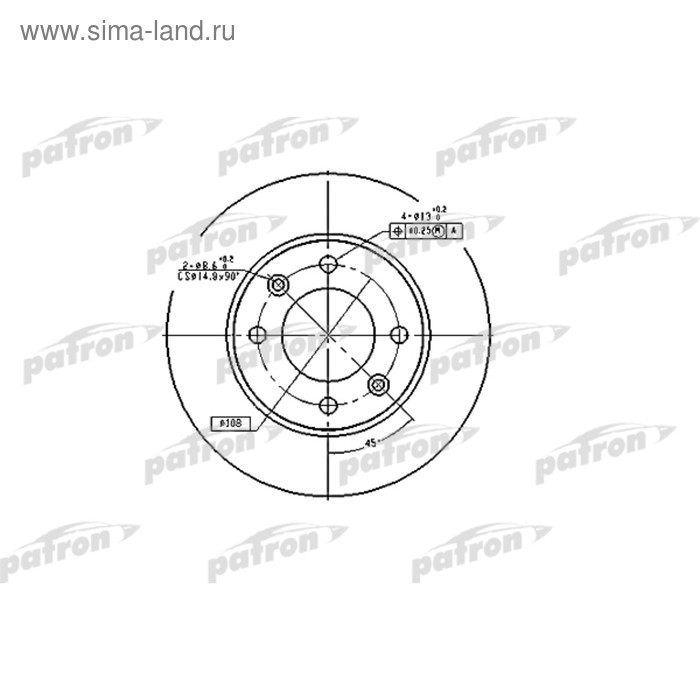 фото Диск тормозной patron pbd4185