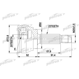 

Шрус наружный Patron PCV1037