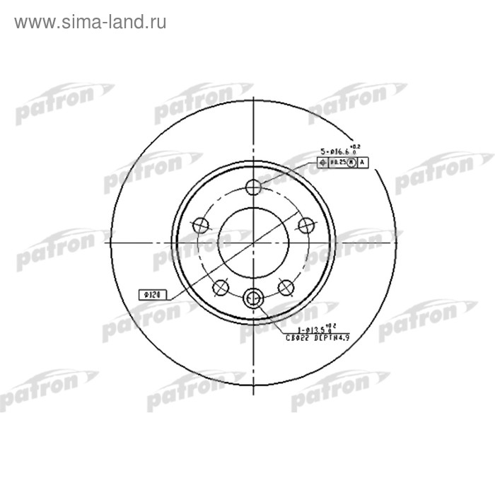 фото Диск тормозной patron pbd4308