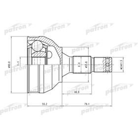 

Шрус наружный Patron PCV1177