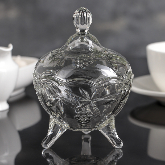 Сахарница стеклянная с крышкой "Венеция"