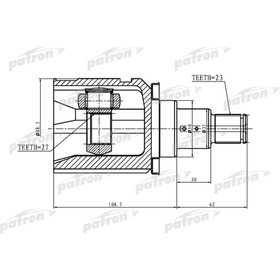 

Шрус внутренний Patron PCV1362