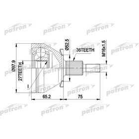 

Шрус наружный Patron PCV1428