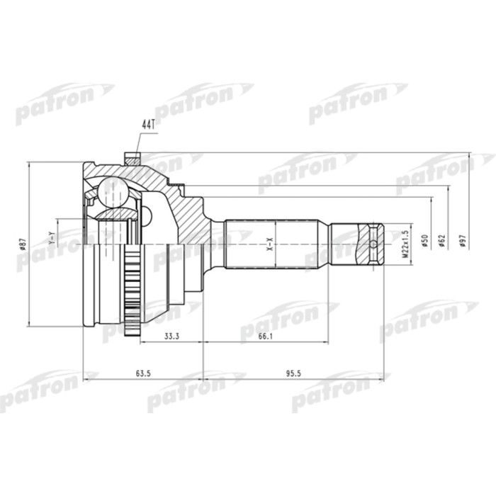 Шрус наружный Patron PCV1471