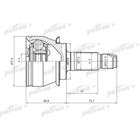 

Шрус наружный Patron PCV1480
