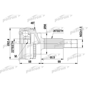 

Шрус наружный Patron PCV1484