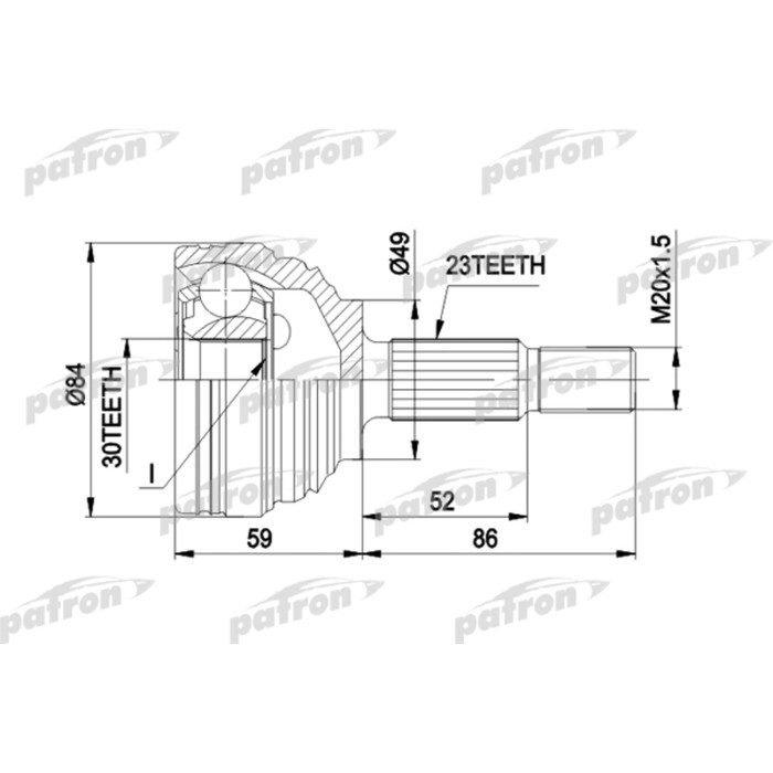 Шрус наружный Patron PCV1501
