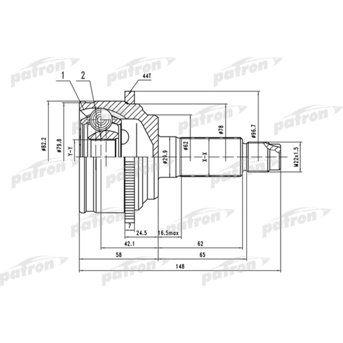 Шрус наружный Patron PCV1525