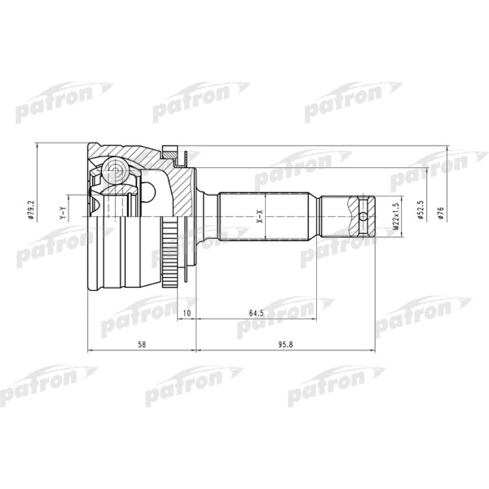 Шрус наружный Patron PCV1545