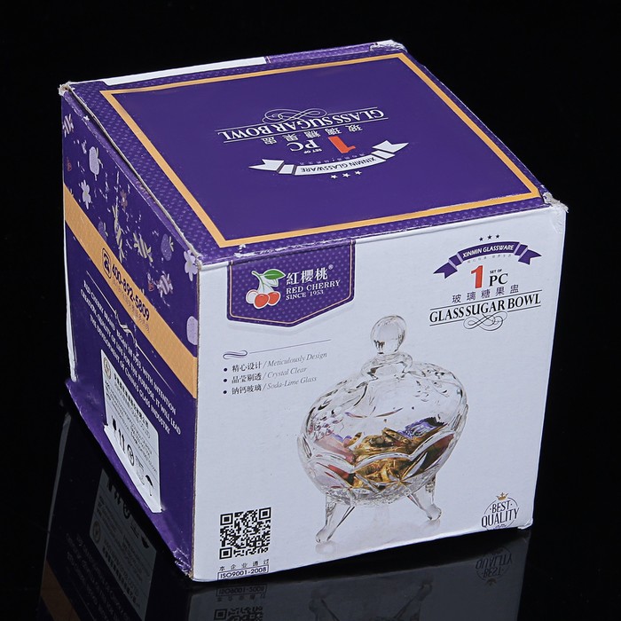 Сахарница 150 мл "Венеция. Листва", на ножках