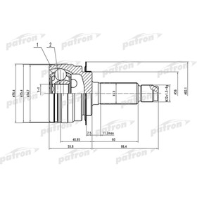 

Шрус наружный Patron PCV1555