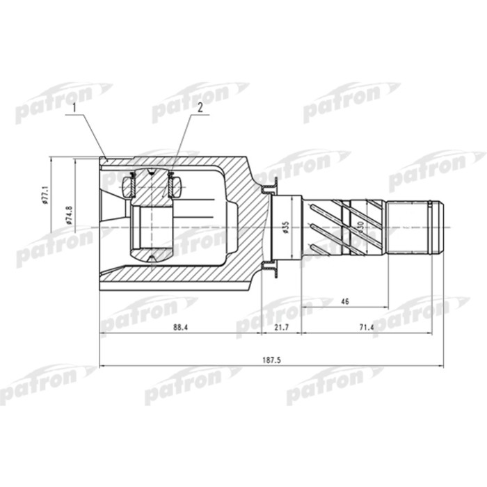 Шрус внутренний Patron PCV1556