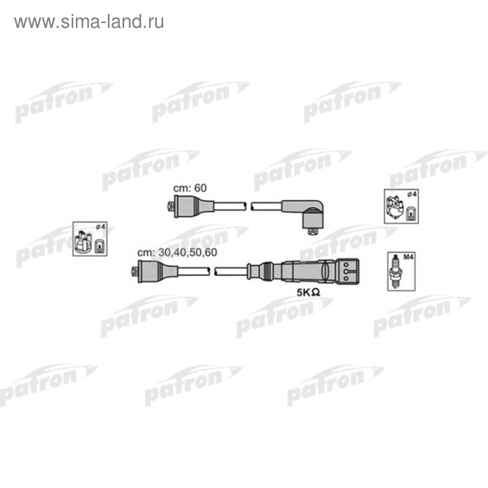 Провода высоковольтные, комплект Patron PSCI1001