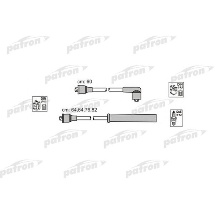 Провода высоковольтные, комплект Patron PSCI1007