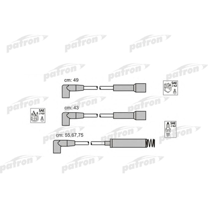 Провода высоковольтные, комплект Patron PSCI1008
