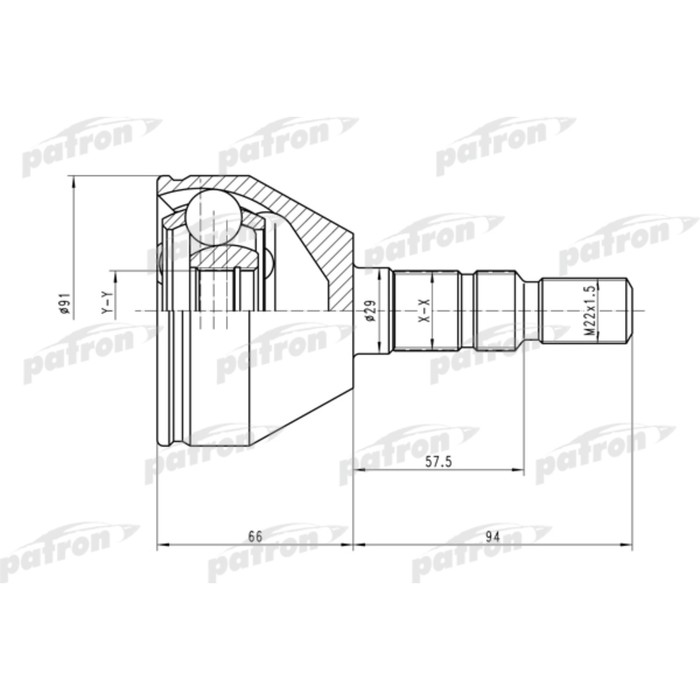 Шрус наружный Patron PCV1613