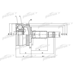 

Шрус наружный Patron PCV1661