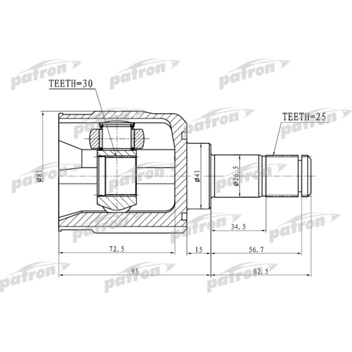 Шрус внутренний Patron PCV1746