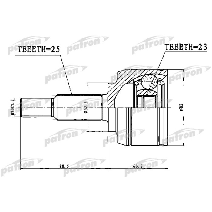Шрус наружный Patron PCV1767