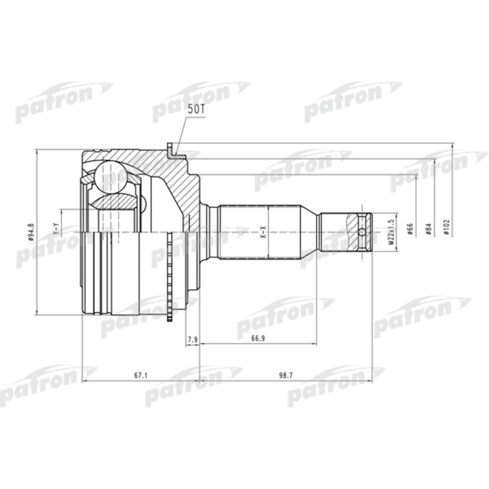 Шрус наружный Patron PCV2006