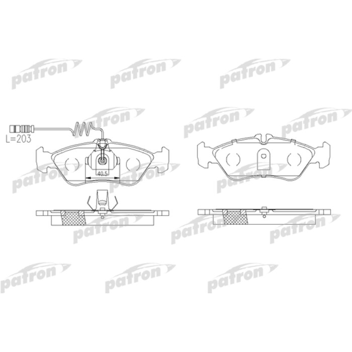Колодки тормозные Patron PBP1045