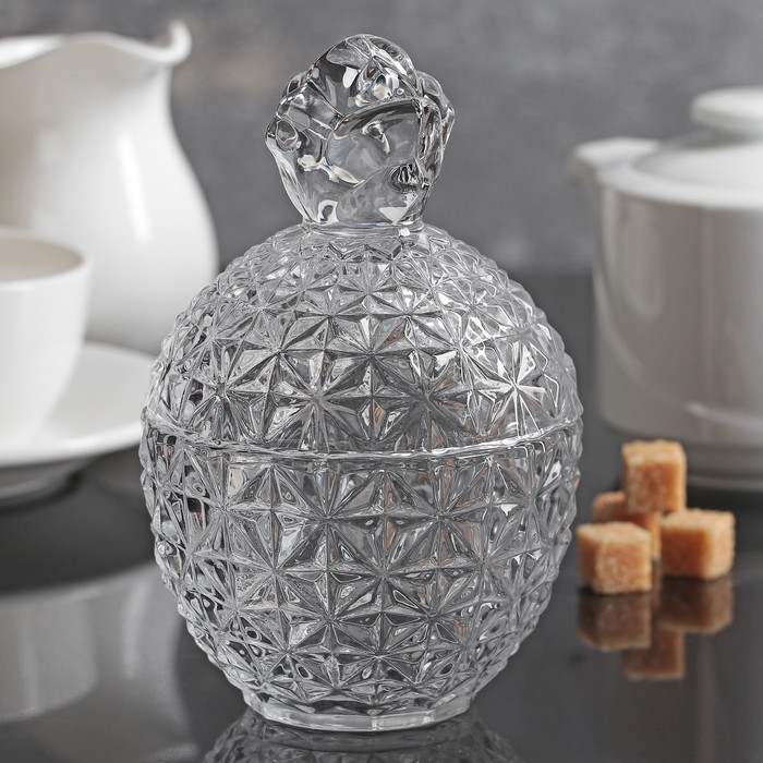 Сахарница 300 мл "Венеция. Рябь", с крышкой