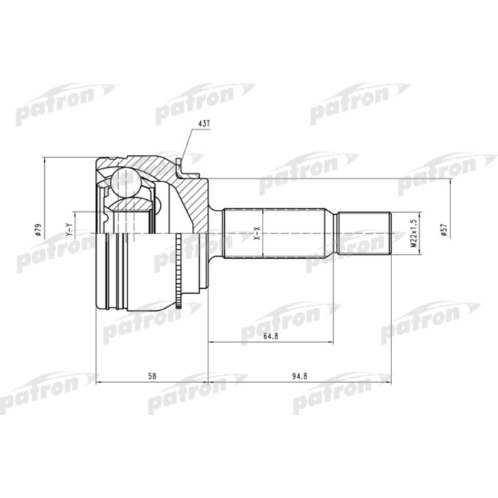 Шрус наружный Patron PCV2112