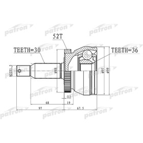 

Шрус наружный Patron PCV3072