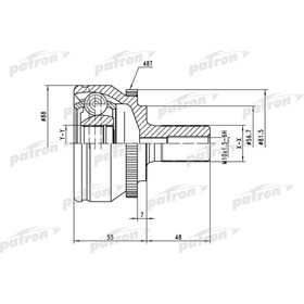 

Шрус наружный Patron PCV3560