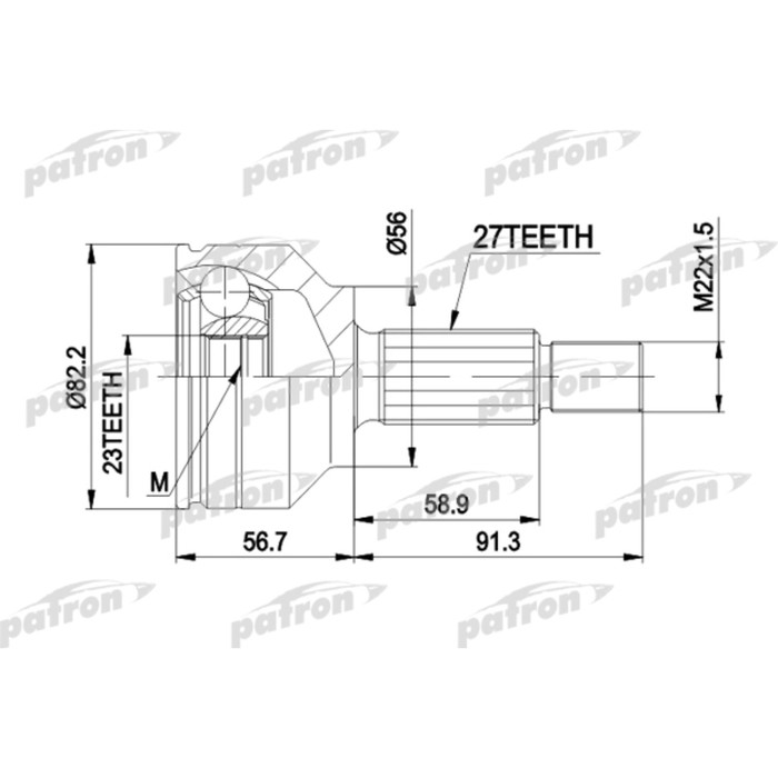 Шрус наружный Patron PCV3610
