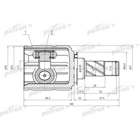 

Шрус внутренний Patron PCV4009