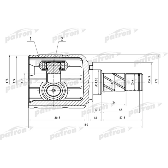 Шрус внутренний Patron PCV4009