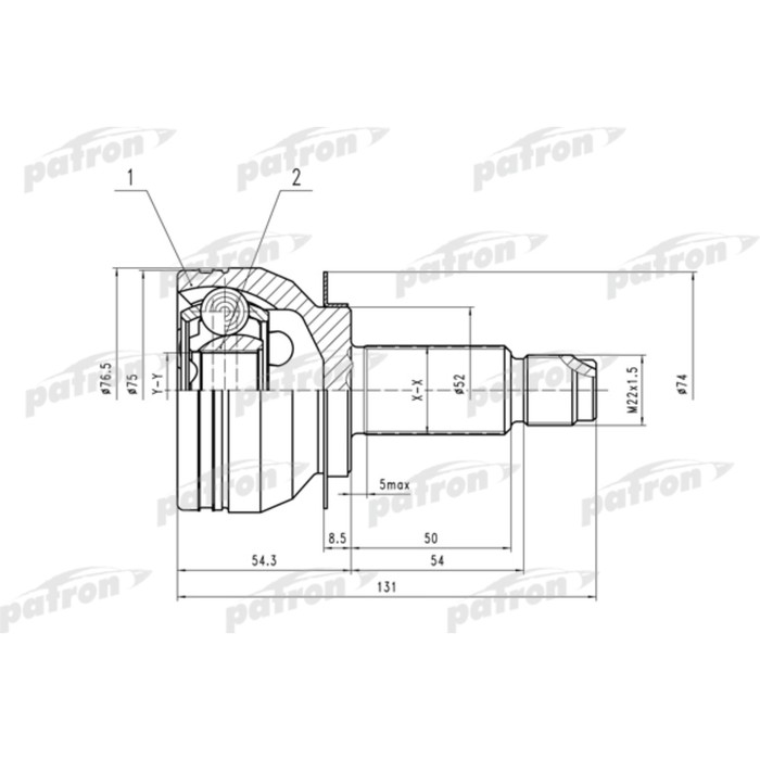 Шрус наружный Patron PCV4042