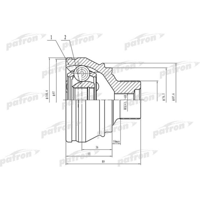 Шрус наружный Patron PCV4958