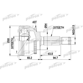 

Шрус наружный Patron PCV5052