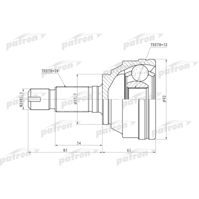 Шрус наружный Patron PCV6893