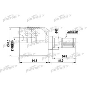 

Шрус внутренний Patron PCV7301