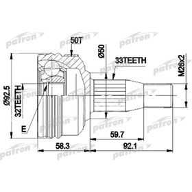 

Шрус наружный Patron PCV8957