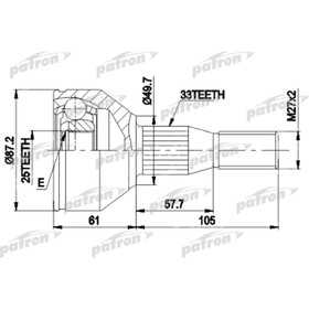 

Шрус наружный Patron PCV9110